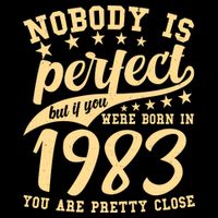 Nobody Is Perfect Born In 1983 40th Birthday Impact Tech Backpack