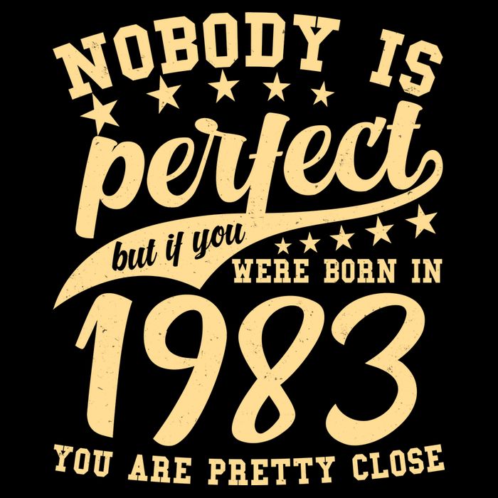 Nobody Is Perfect Born In 1983 40th Birthday Impact Tech Backpack