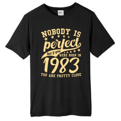 Nobody Is Perfect Born In 1983 40th Birthday Tall Fusion ChromaSoft Performance T-Shirt