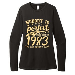 Nobody Is Perfect Born In 1983 40th Birthday Womens CVC Long Sleeve Shirt