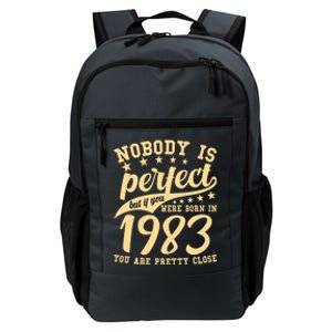 Nobody Is Perfect Born In 1983 40th Birthday Daily Commute Backpack