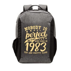 Nobody Is Perfect Born In 1983 40th Birthday Vector Backpack