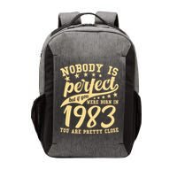 Nobody Is Perfect Born In 1983 40th Birthday Vector Backpack