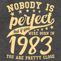 Nobody Is Perfect Born In 1983 40th Birthday Vector Backpack