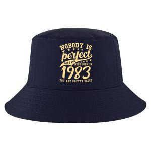 Nobody Is Perfect Born In 1983 40th Birthday Cool Comfort Performance Bucket Hat