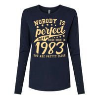 Nobody Is Perfect Born In 1983 40th Birthday Womens Cotton Relaxed Long Sleeve T-Shirt