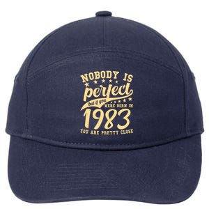 Nobody Is Perfect Born In 1983 40th Birthday 7-Panel Snapback Hat