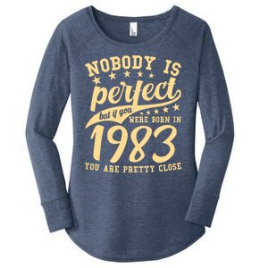 Nobody Is Perfect Born In 1983 40th Birthday Women's Perfect Tri Tunic Long Sleeve Shirt