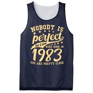 Nobody Is Perfect Born In 1983 40th Birthday Mesh Reversible Basketball Jersey Tank