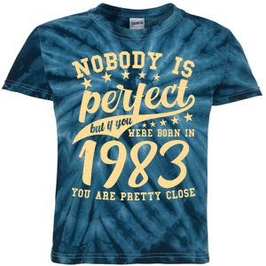 Nobody Is Perfect Born In 1983 40th Birthday Kids Tie-Dye T-Shirt