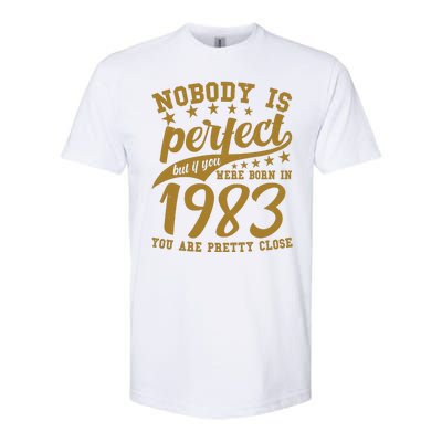 Nobody Is Perfect Born In 1983 40th Birthday Softstyle® CVC T-Shirt