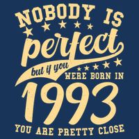 Nobody Is Perfect Born In 1993 30th Birthday Poster