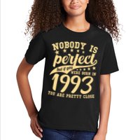 Nobody Is Perfect Born In 1993 30th Birthday Kids T-Shirt