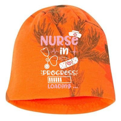 Nurse In Progress Loading Nurse Life Funny Gift Kati - Camo Knit Beanie