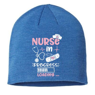 Nurse In Progress Loading Nurse Life Funny Gift Sustainable Beanie