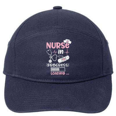 Nurse In Progress Loading Nurse Life Funny Gift 7-Panel Snapback Hat