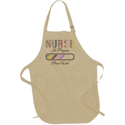 Nurse In Progress Please Wait Future Nurse Funny Cute Gift Full-Length Apron With Pockets