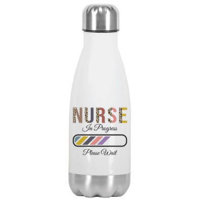 Nurse In Progress Please Wait Future Nurse Funny Cute Gift Stainless Steel Insulated Water Bottle