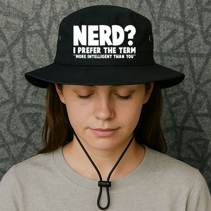 Nerd I Prefer The Term More Intelligent Than You Bucket Hat