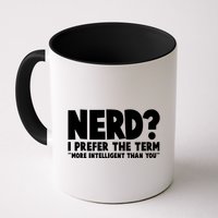 Nerd I Prefer The Term More Intelligent Than You Mug