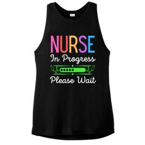 Nurse In Progress Please Wait Funny Future Nurse Gift Ladies PosiCharge Tri-Blend Wicking Tank