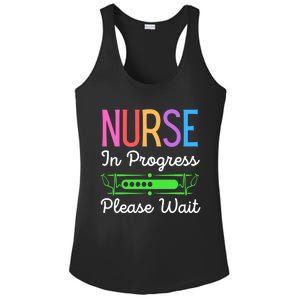 Nurse In Progress Please Wait Funny Future Nurse Gift Ladies PosiCharge Competitor Racerback Tank