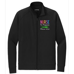 Nurse In Progress Please Wait Funny Future Nurse Gift Stretch Full-Zip Cadet Jacket