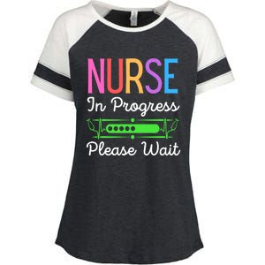 Nurse In Progress Please Wait Funny Future Nurse Gift Enza Ladies Jersey Colorblock Tee