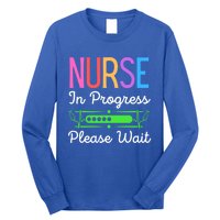 Nurse In Progress Please Wait Funny Future Nurse Gift Long Sleeve Shirt