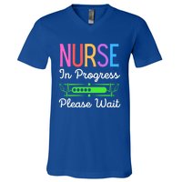 Nurse In Progress Please Wait Funny Future Nurse Gift V-Neck T-Shirt