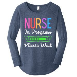 Nurse In Progress Please Wait Funny Future Nurse Gift Women's Perfect Tri Tunic Long Sleeve Shirt