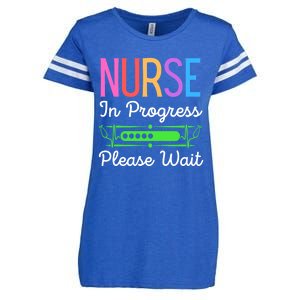 Nurse In Progress Please Wait Funny Future Nurse Gift Enza Ladies Jersey Football T-Shirt