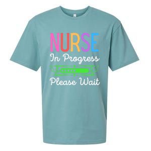 Nurse In Progress Please Wait Funny Future Nurse Gift Sueded Cloud Jersey T-Shirt