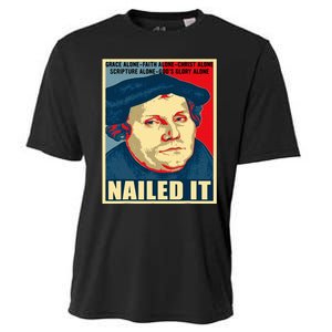 Nailed It Protestant Reformation Day Martin Luther Lutheran Cooling Performance Crew T-Shirt