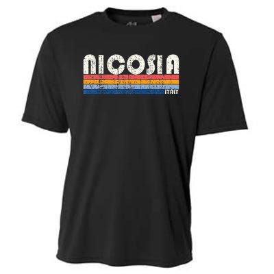 Nicosia Italy Retro 70s 80s Style Cooling Performance Crew T-Shirt