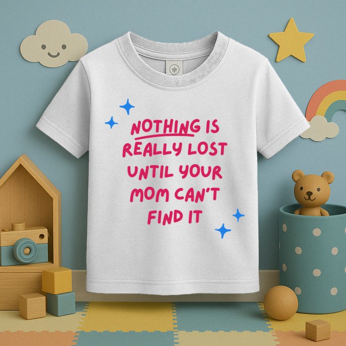 Nothing Is Really Lost Until Your Mom Can't Find It Funny Toddler T-Shirt