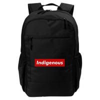 Native Indigenous Red Block Background With White Letters Daily Commute Backpack