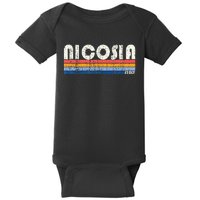 Nicosia Italy Retro 70s 80s Style Baby Bodysuit