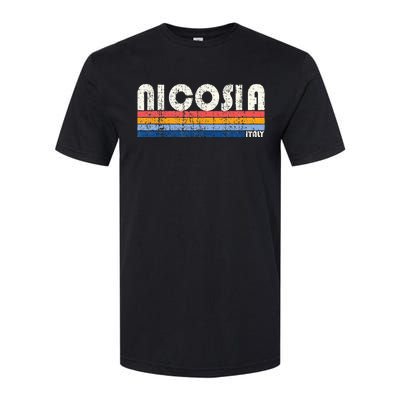 Nicosia Italy Retro 70s 80s Style Softstyle® CVC T-Shirt