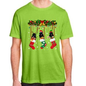 Newfoundland In Sock Xmas Reindeer Santa Elf Dog Gift Adult ChromaSoft Performance T-Shirt