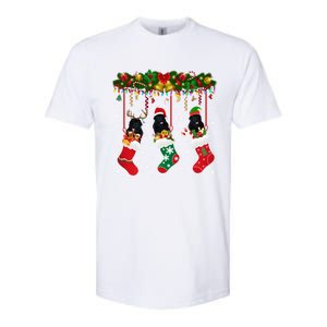 Newfoundland In Sock Xmas Reindeer Santa Elf Dog Gift Softstyle CVC T-Shirt