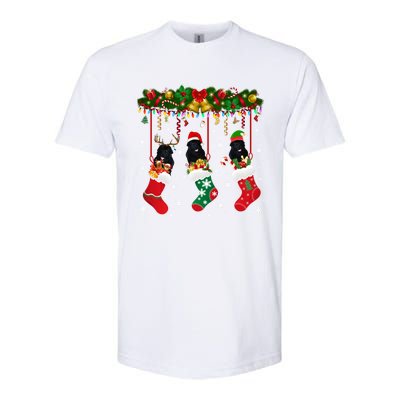 Newfoundland In Sock Xmas Reindeer Santa Elf Dog Gift Softstyle CVC T-Shirt