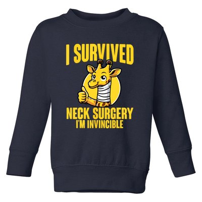 Neck Injury Survivor I Survived Neck Surgery Recovery Toddler Sweatshirt