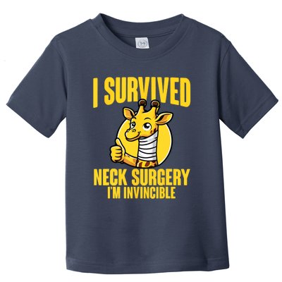 Neck Injury Survivor I Survived Neck Surgery Recovery Toddler T-Shirt