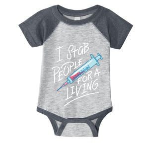 Nurse I Stab People For A Living Needle Nurse Phlebotomist Infant Baby Jersey Bodysuit