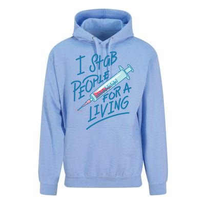 Nurse I Stab People For A Living Needle Nurse Phlebotomist Unisex Surf Hoodie