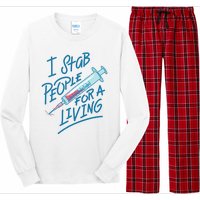 Nurse I Stab People For A Living Needle Nurse Phlebotomist Long Sleeve Pajama Set