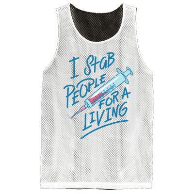 Nurse I Stab People For A Living Needle Nurse Phlebotomist Mesh Reversible Basketball Jersey Tank