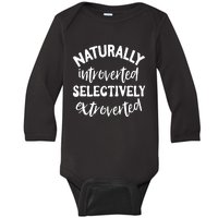 Naturally Introverted Selectively Extroverted Baby Long Sleeve Bodysuit