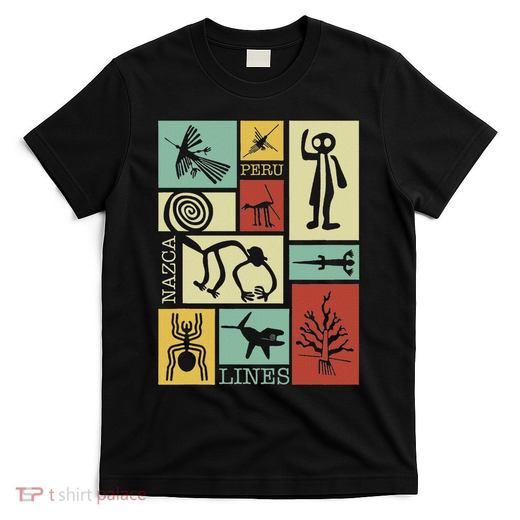 National Introvert Society Nazca Lines Peru Geoglyphs Retro  T-Shirt
